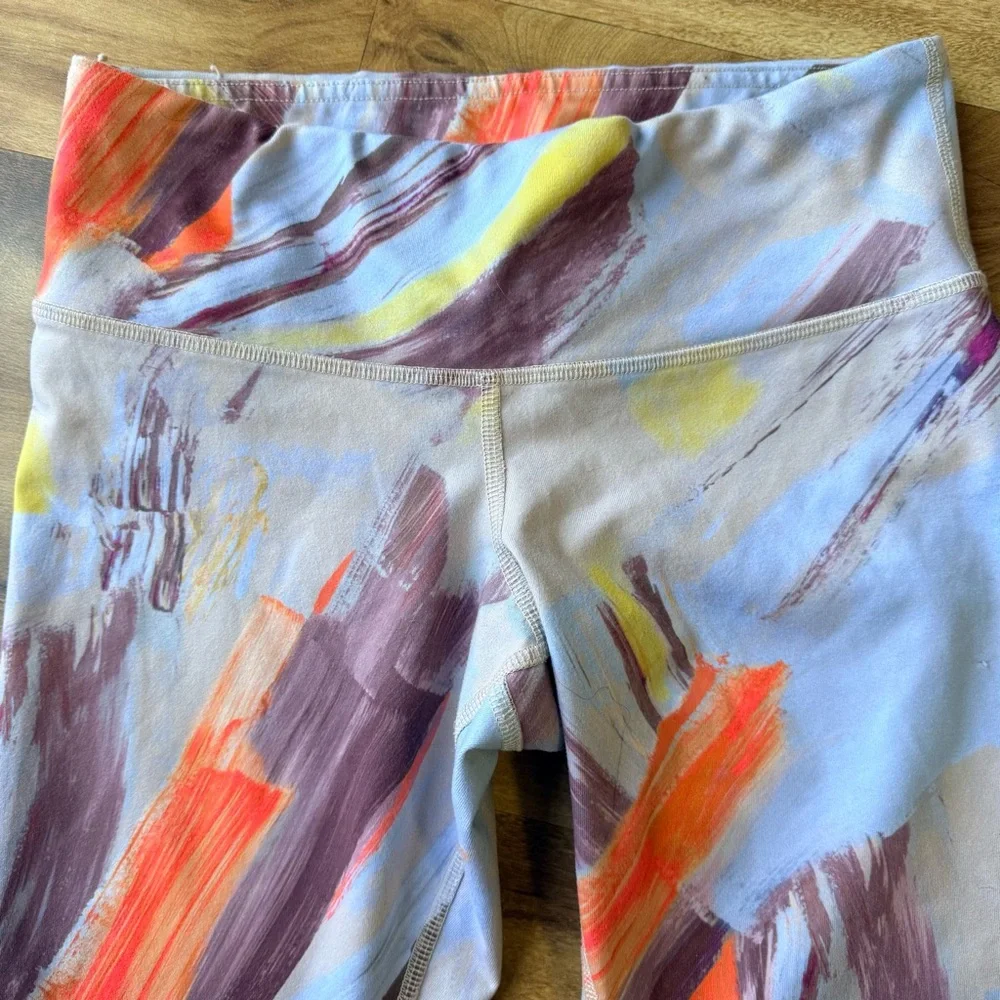 ALO Yoga‎ Modernist Multi Airbrushed Leggings Size XS Orange Purple Women's